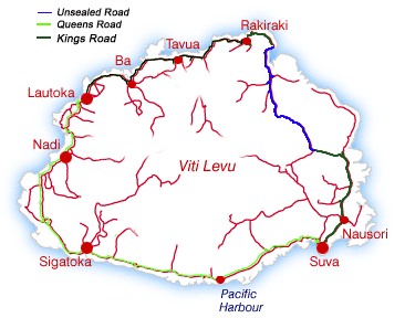 carrentals map fiji